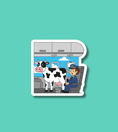 Cow Milked While Flying in an Airplane Day
