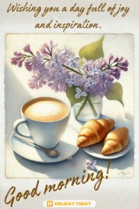 Good Morning card Wishing you a day full of joy and inspiration.