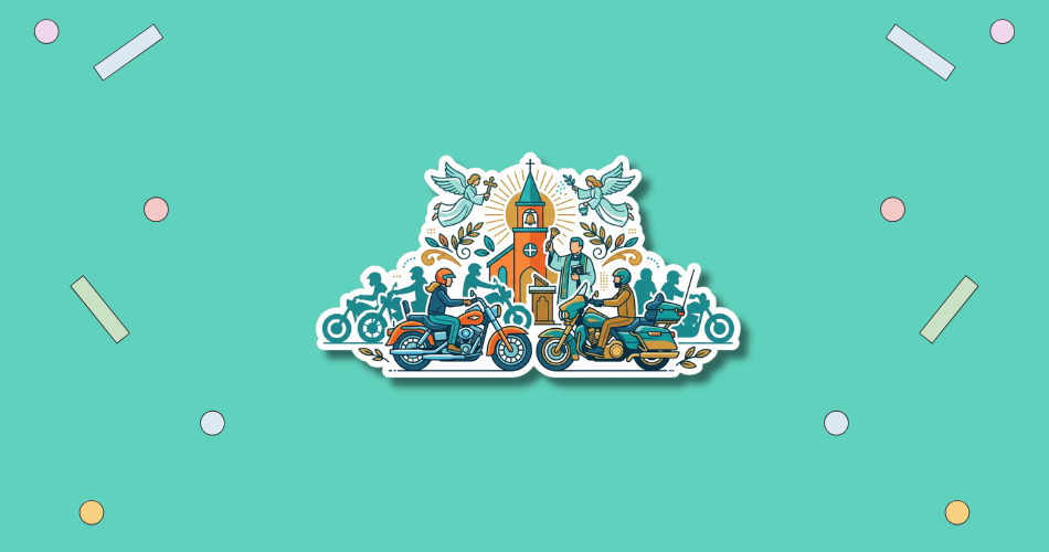 Motorcycle Mass and Blessing of the Bikes Day