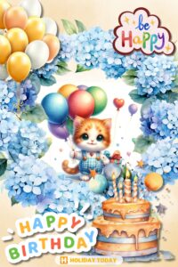 happy birthday card, be happy