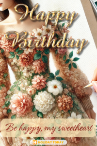 happy birthday card Be happy my sweetheart