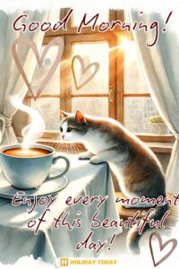 Good Morning card Enjoy every moment of this beautiful day!
