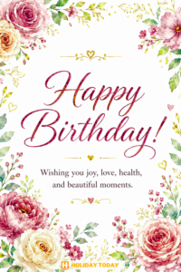 Happy Birthday! Wishing you joy, love, and health!