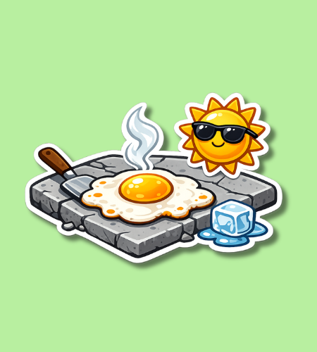 Sidewalk Egg Frying Day